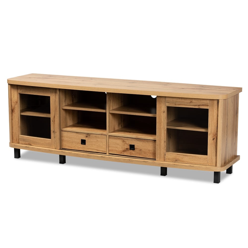 Walda Modern and Contemporary Wood TV Stand with 2-Drawer