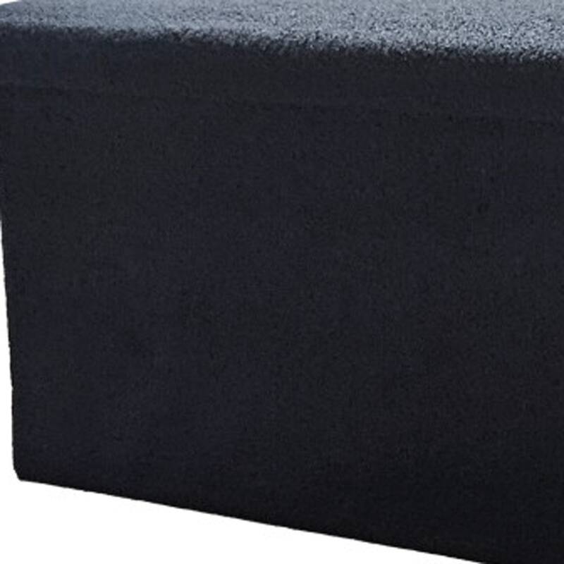 HomeRoots 30" White Boucle Storage Ottoman