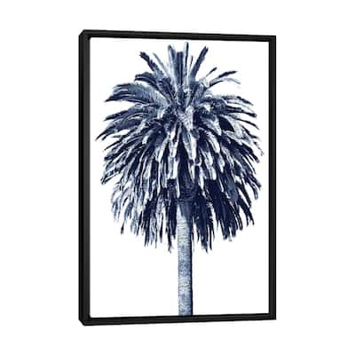iCanvas "Blue Palm Tree II" by Devon Davis Framed