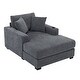 preview thumbnail 56 of 58, Modern Style Chaise Lounger Sofa Couch ,with Pillows, Charge Station & Cup Holders