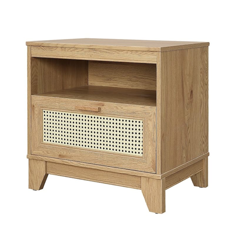 Manhattan Comfort Sheridan Modern Cane Nightstand