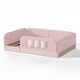 preview thumbnail 39 of 124, Twin/Full/Queen Teddy Fleece Floor Bed with Upholstered Safety Rails and Pocket