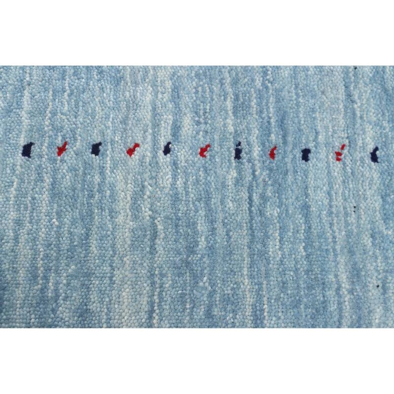 ECARPETGALLERY Hand Loomed Kashkuli Gabbeh Turquoise Wool Rug - 3'2 x 5'0