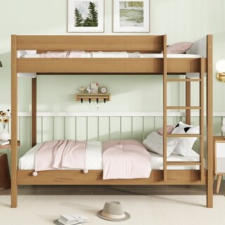 Twin Bunk Bed with Teddy Headboard & Ladder