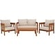 preview thumbnail 6 of 15, Safavieh Outdoor Living Owen 4 Pc Set / Natural/Taupe