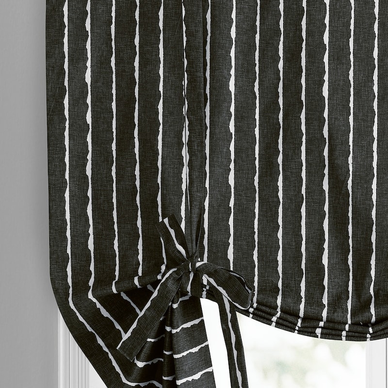 Exclusive Fabrics Sharkskin Printed Cotton Tie-Up Window Shade (1 Panel)