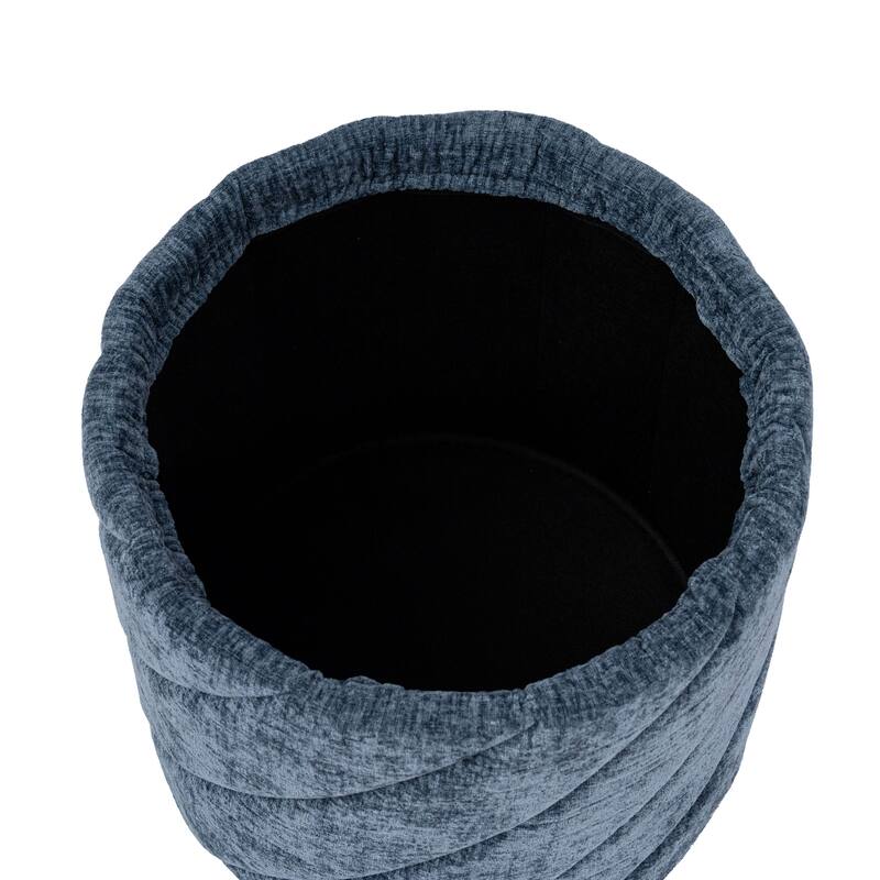 Diagonal Tufted Foldable Storage Ottoman with Reversible Lid