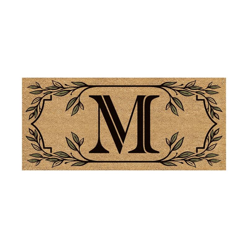 Monogram Flocked Sassafras Coir Switch Mat - M