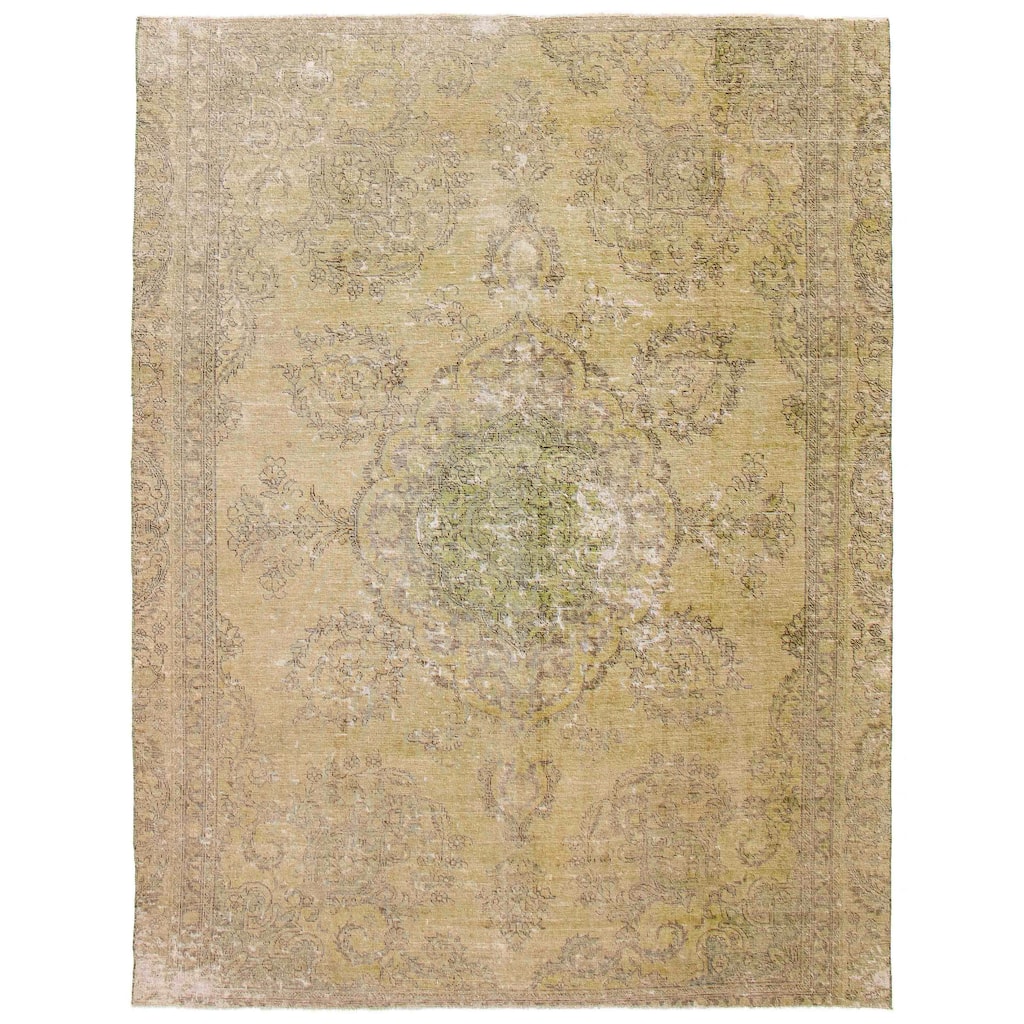 ECARPETGALLERY Hand-knotted Color Transition Green Wool Rug - 7'0 x 9'2