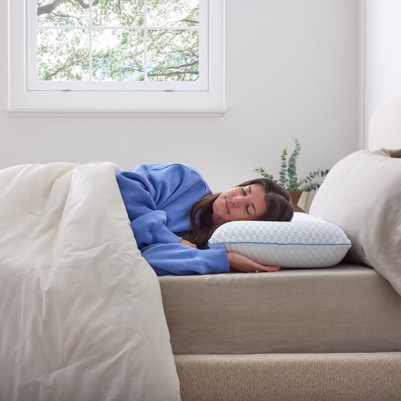 Lucid All-Season Gel Memory Foam Pillow with Cooling Cover