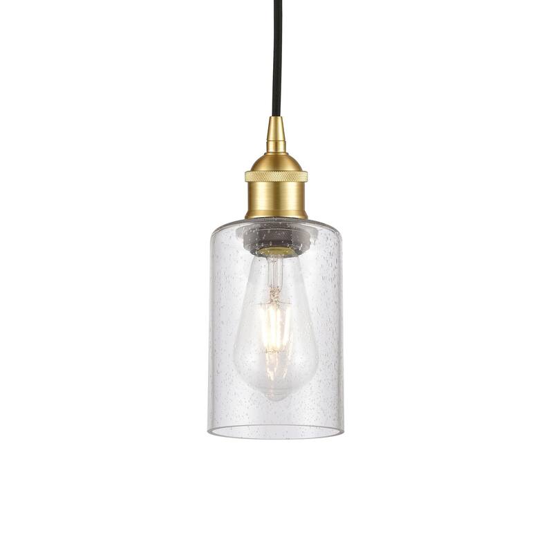 Innovations Lighting 616-1P-10-4 Clymer Pendant Clymer 4" Wide Mini - Satin Gold / Seedy