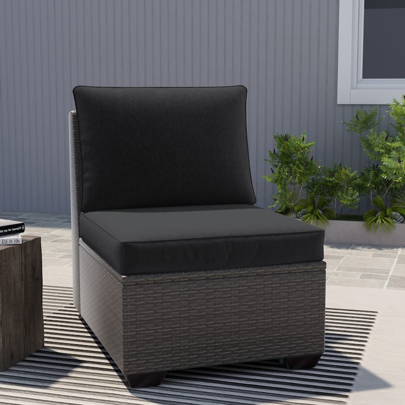 23-inch Outdoor Deep Seat Chair Cushion - Sunbrella- Dark Grey