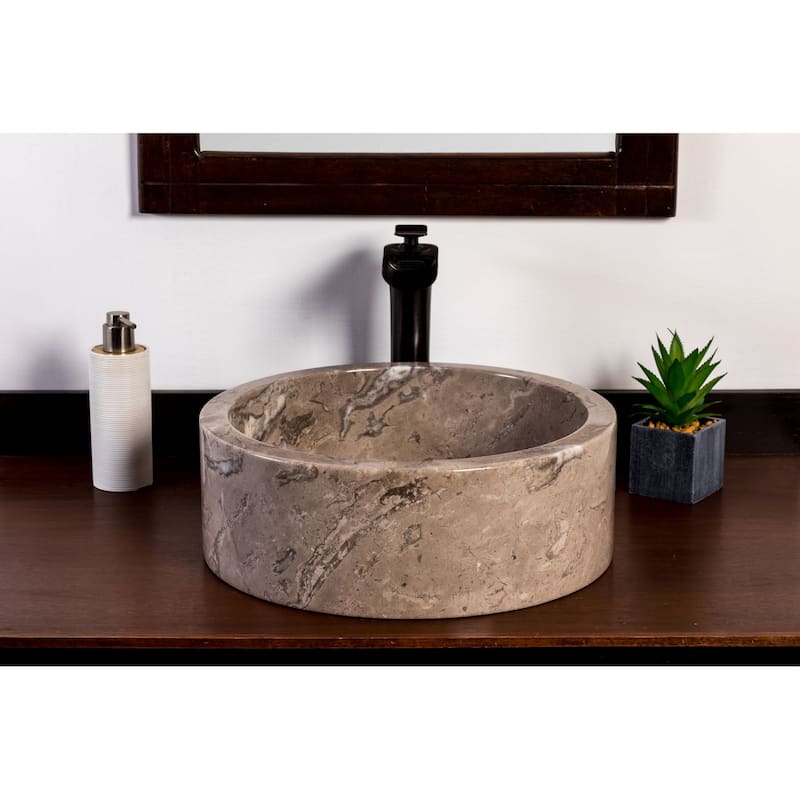 Natural Stone Vessel Bathroom Sink - Blizz Stone Sink