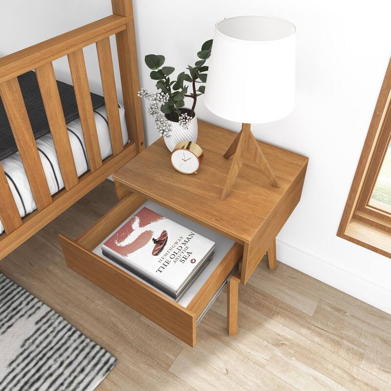 Max and Lily Scandinavian 1 -Drawer Nightstand - Set of 2