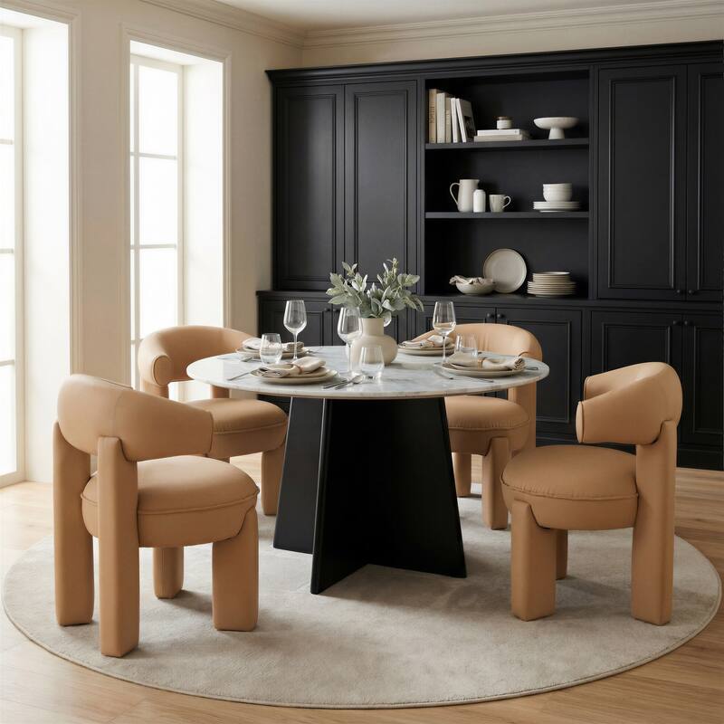 Strela Dining Table White & Black