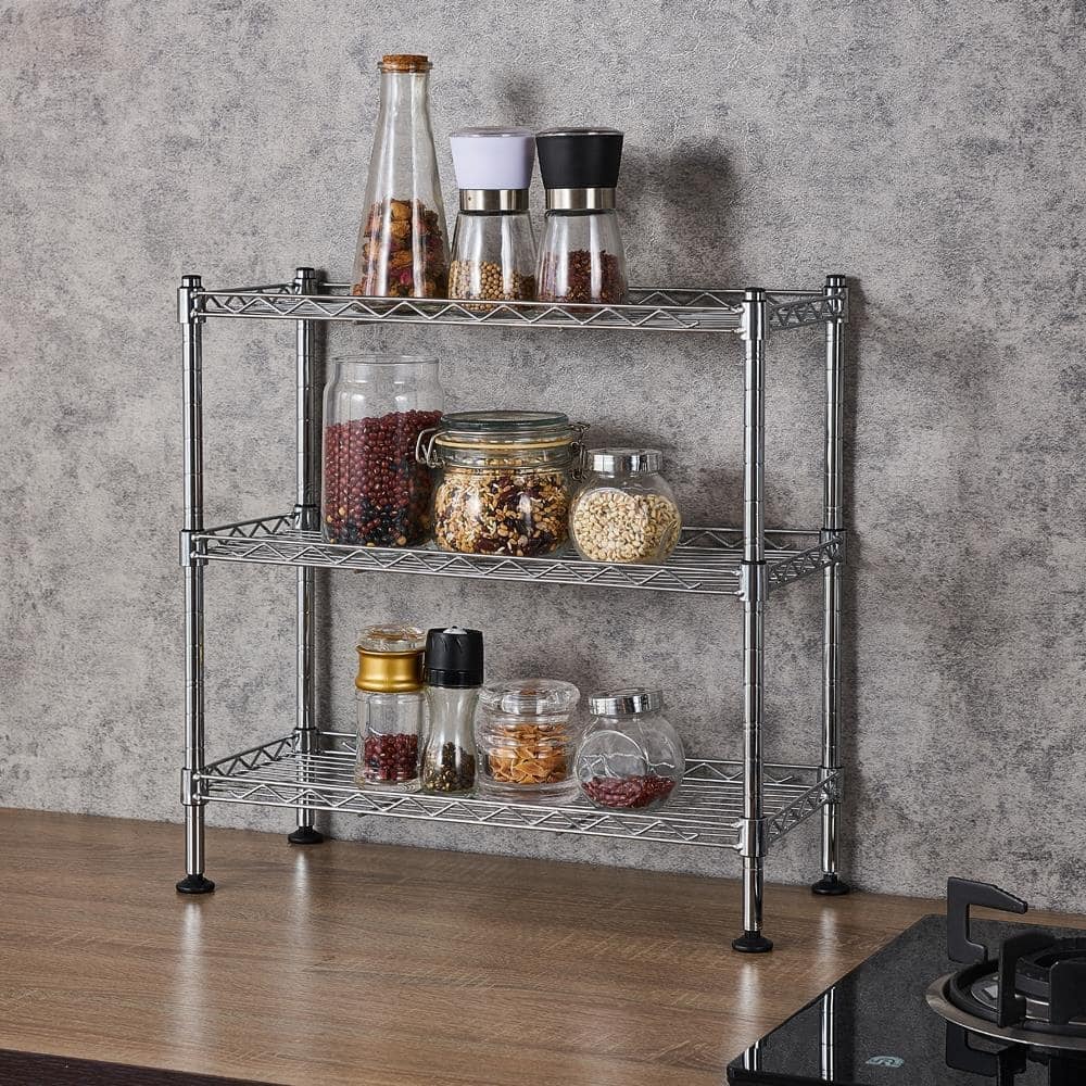 3-Tier Metal Shelving Storage Unit