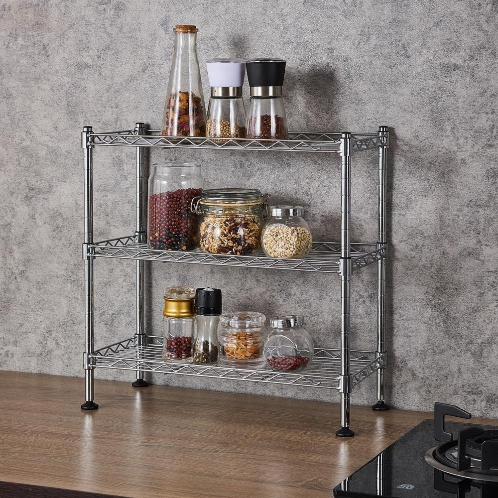 3-Tier Metal Shelving Storage Unit