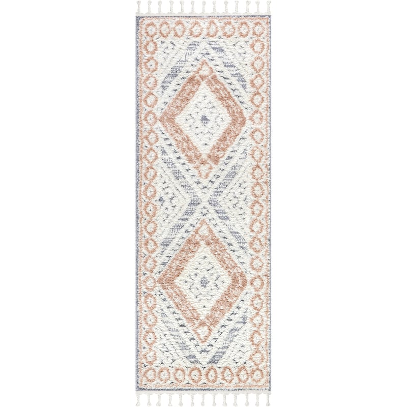 Nuloom Acacia Raised Diamond Tasseled Area Rug