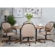 preview thumbnail 9 of 7, Casual Dining Barell Swivel and Tilt Rolling Dining Chair - 38"Hx221/2"Wx22"D - 38"Hx24"Wx22"D