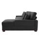 preview thumbnail 111 of 132, 118" W Corduroy L-shape Modular Sectional Sofa with Pillows