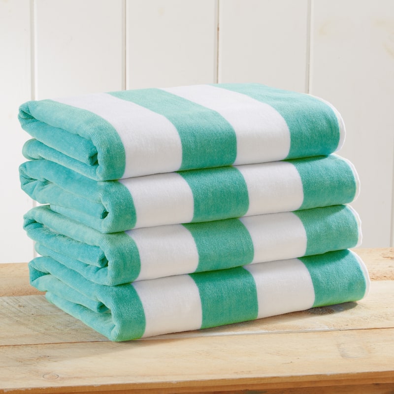 Linery & Co. Cotton Cabana Beach Towel, 4 Pack - 30" x 60"