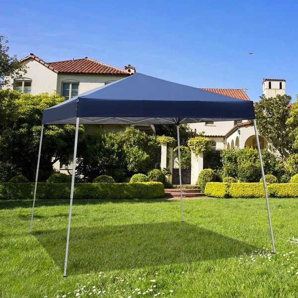 8 x 8 ft. Outdoor Party Gazebo Camping Canopy Blue Without Wall