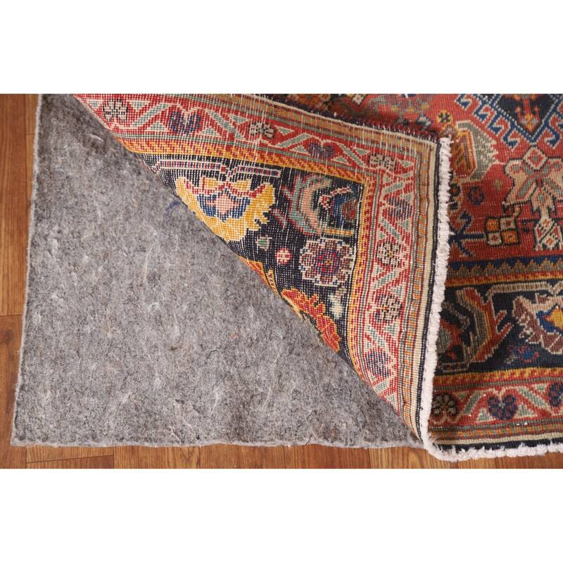 Vegetable Dye Shiraz Kashkoli Persian Antique Rug Handmade Wool Carpet - 3'5"x 5'0"