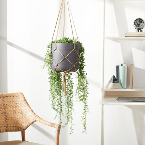 SAFAVIEH Outdoor Peltria Planter - 9.8" W x 9.8" L x 9.4" H