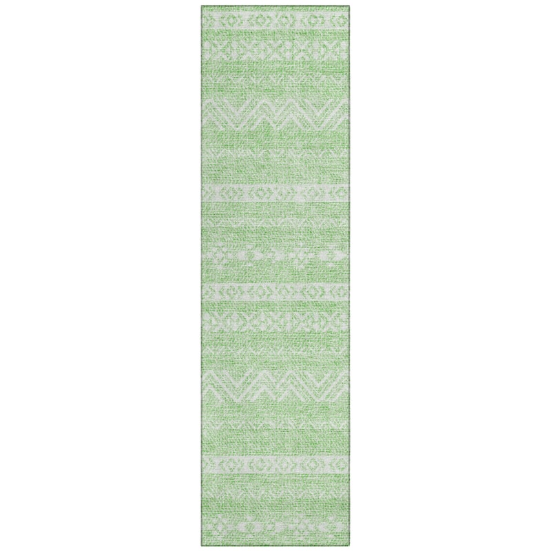 Machine Washable Indoor/ Outdoor Chantille Stripes Boho Rug