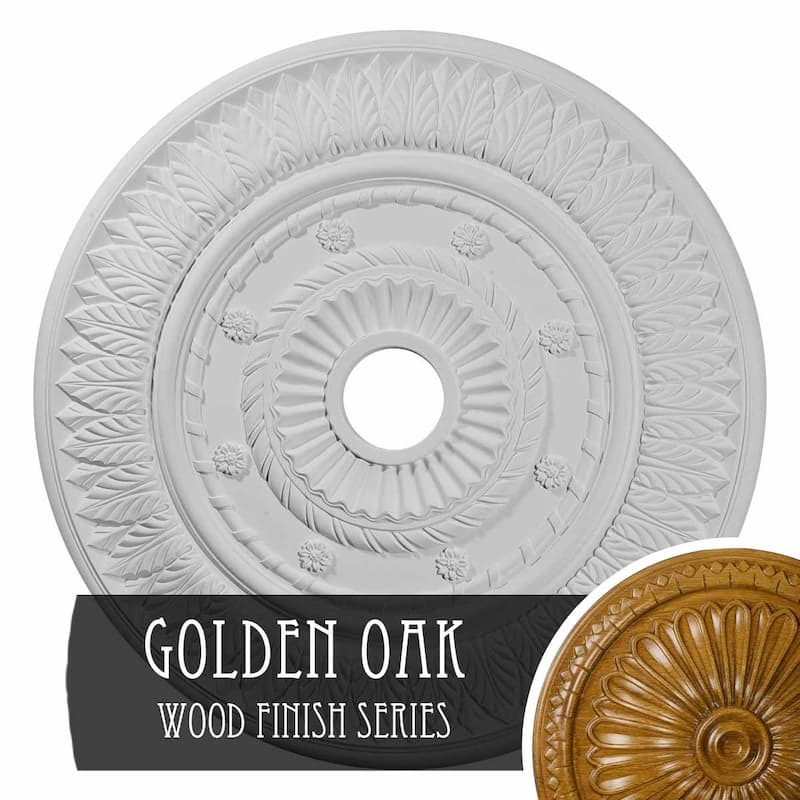 26 3/4"OD x 3 5/8"ID x 1 1/8"P Leaf Ceiling Medallion