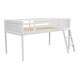 preview thumbnail 17 of 22, Twin Size Wood Low Loft Bed with Convertible Ladder, Sturdy Pine Frame, Full-Length Guardrails, No Box Spring Needed, Grey