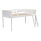 preview thumbnail 6 of 26, Twin Size Wood Low Loft Bed with Ladder, Ladder on Left or Right, White