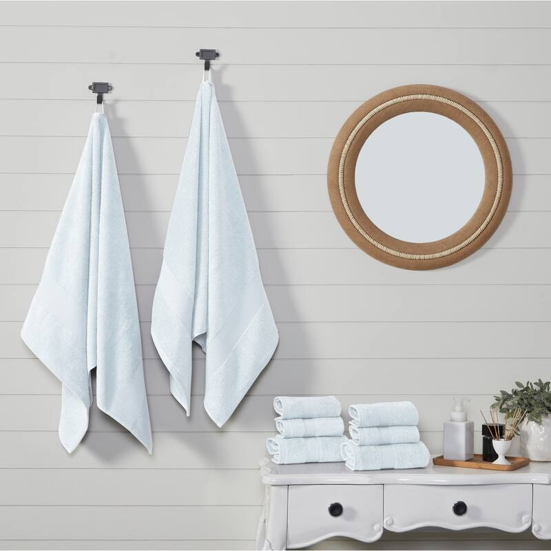 Fabstyles Premium Quality 8 Piece 600 GSM Zero Twist Cotton Towel Set