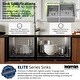 preview thumbnail 3 of 7, Karran Elite Undermount Stainless Steel 33 in. 16-Gauge Double Bowl KItchen Sink Kit