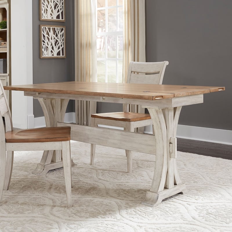 Farmhouse Reimagined Antique White Flip Lid Sofa Table - Antique White