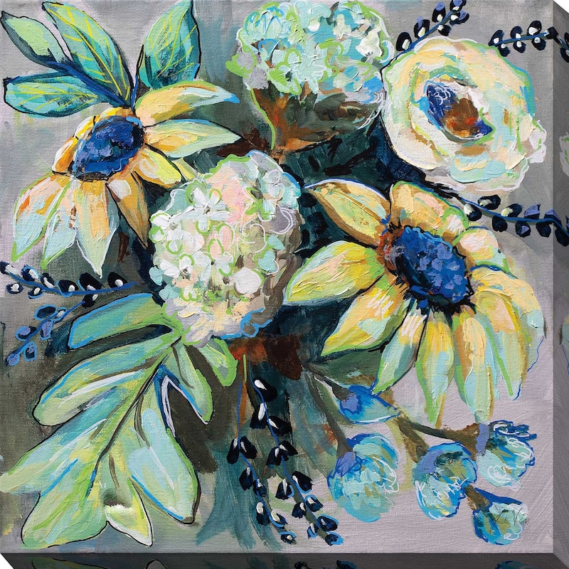 "Sage and Sunflowers II" Print on Canvas
