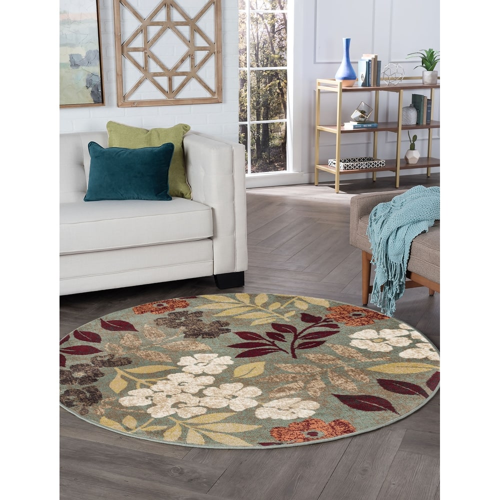 Decora Shabby Chic Floral Indoor Area Rug