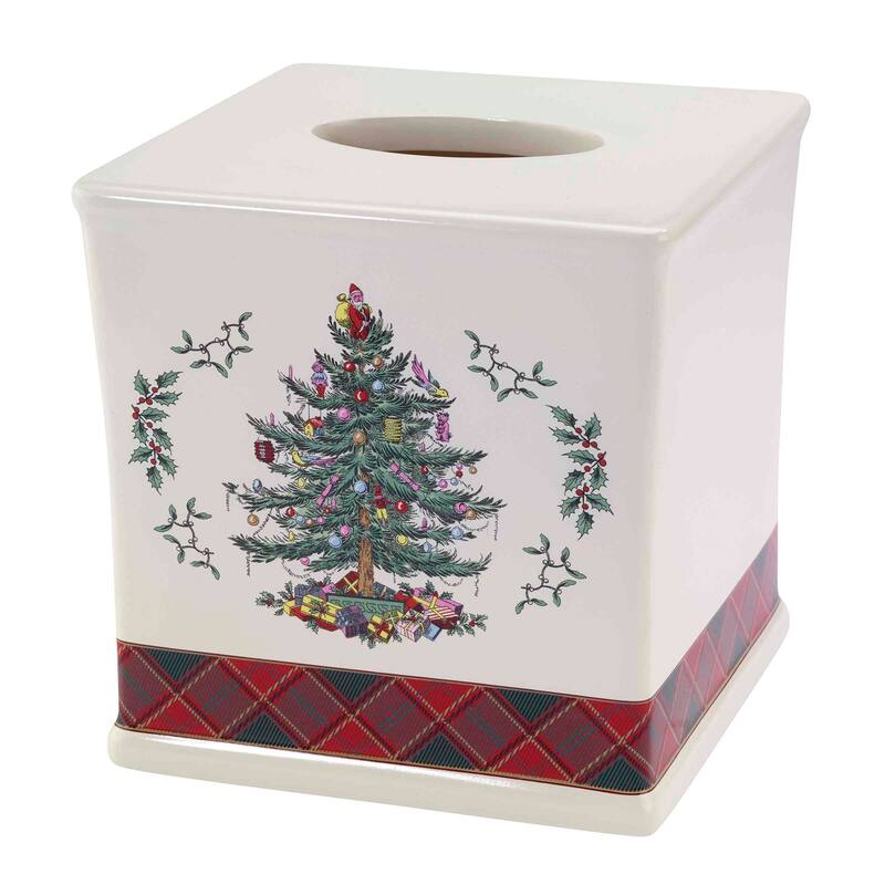 Spode® Christmas Tree Tartan Tissue Cover - Multicolor - Tissue Cover