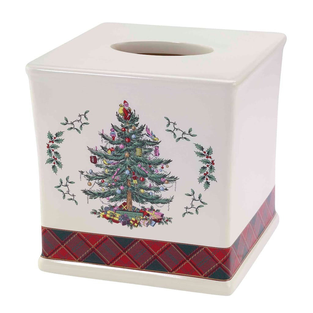 Spode® Christmas Tree Tartan Tissue Cover - Multicolor - Tissue Cover