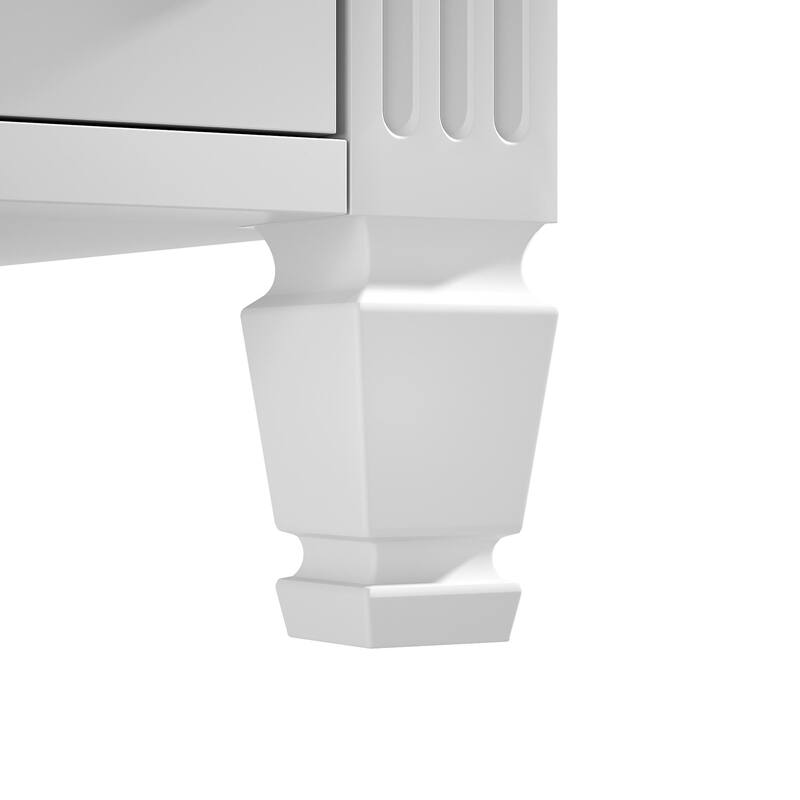 36" Bathroom Vanity with Sink, Ceramic Sink, One Tip-out Drawer, 3 Side Drawers