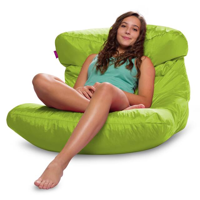 Bean Bag Chair for Kids, Teens and Adults, Comfy Chairs for your Room - Laguna Lounger - Lime Green