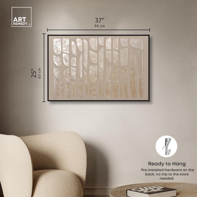 Textured Tiles Canvas by Art Remedy