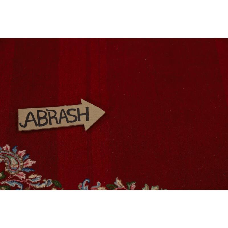 Hand Knotted Oriental 100% Wool Carpet Traditional Floral Red Kerman Area Rug - 17' 0'' X 12' 10''