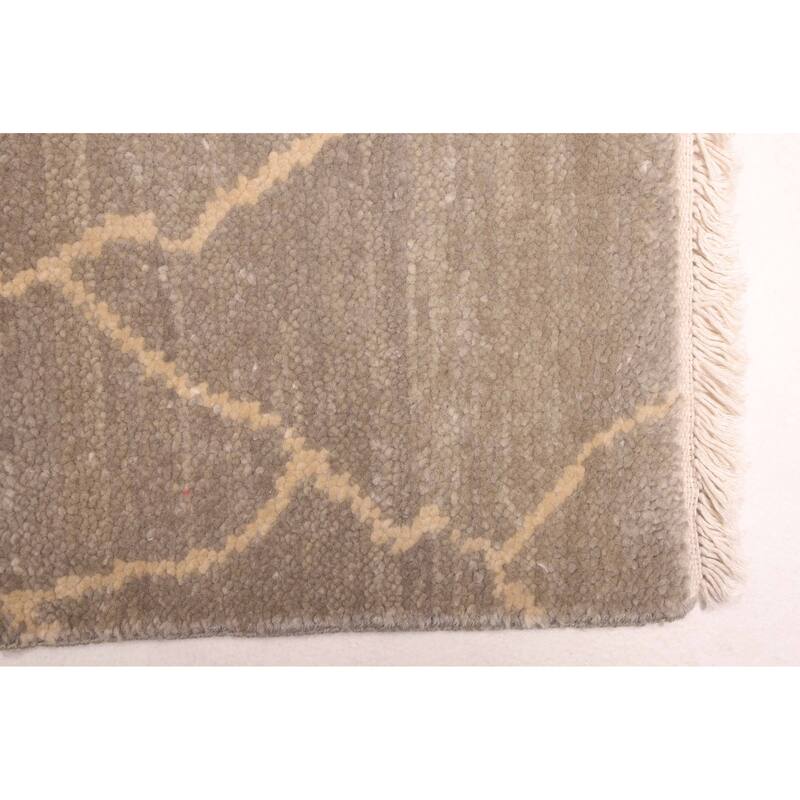 ECARPETGALLERY Hand-knotted Mystique Grey Wool Rug - 6'1 x 9'1