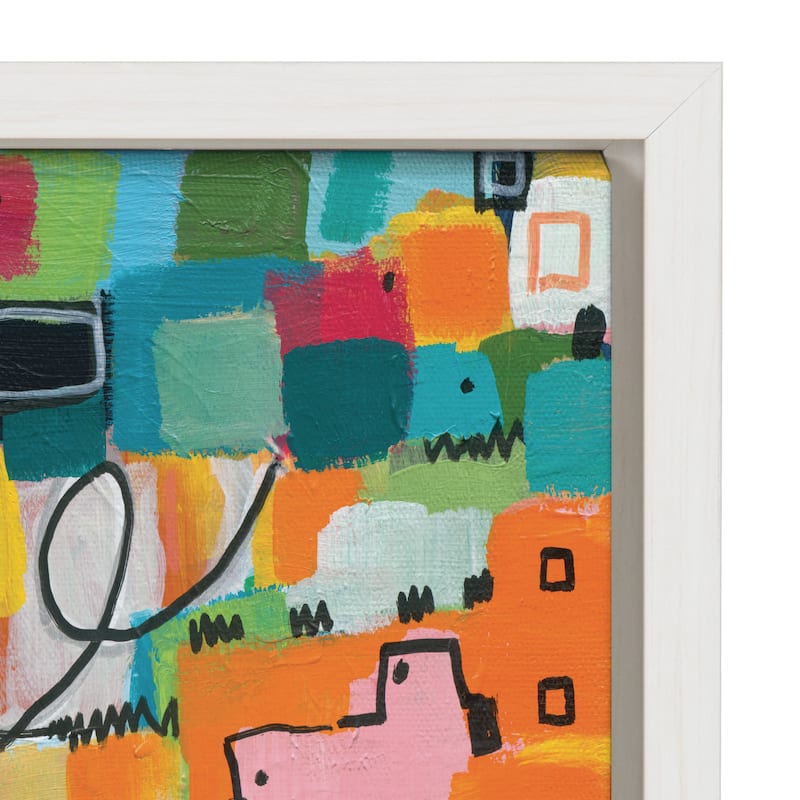 Kate and Laurel Sylvie Afternoon Delight Framed Canvas by Leah Nadeau