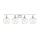 Option Clear Water Glass / White and Polished Chrome Finish