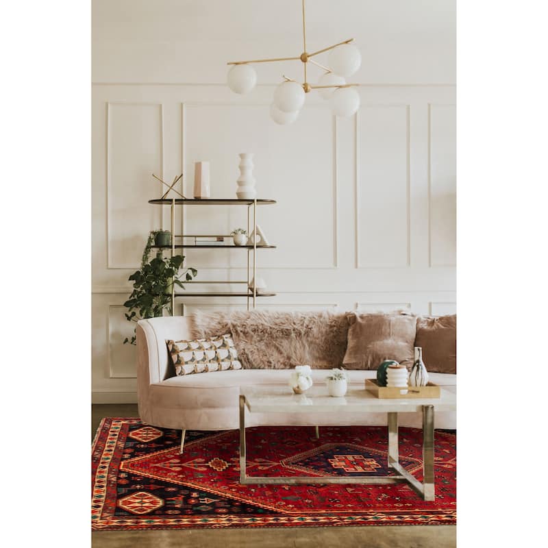 ECARPETGALLERY Hand-knotted Melis Red Wool Rug - 7'1 x 9'10