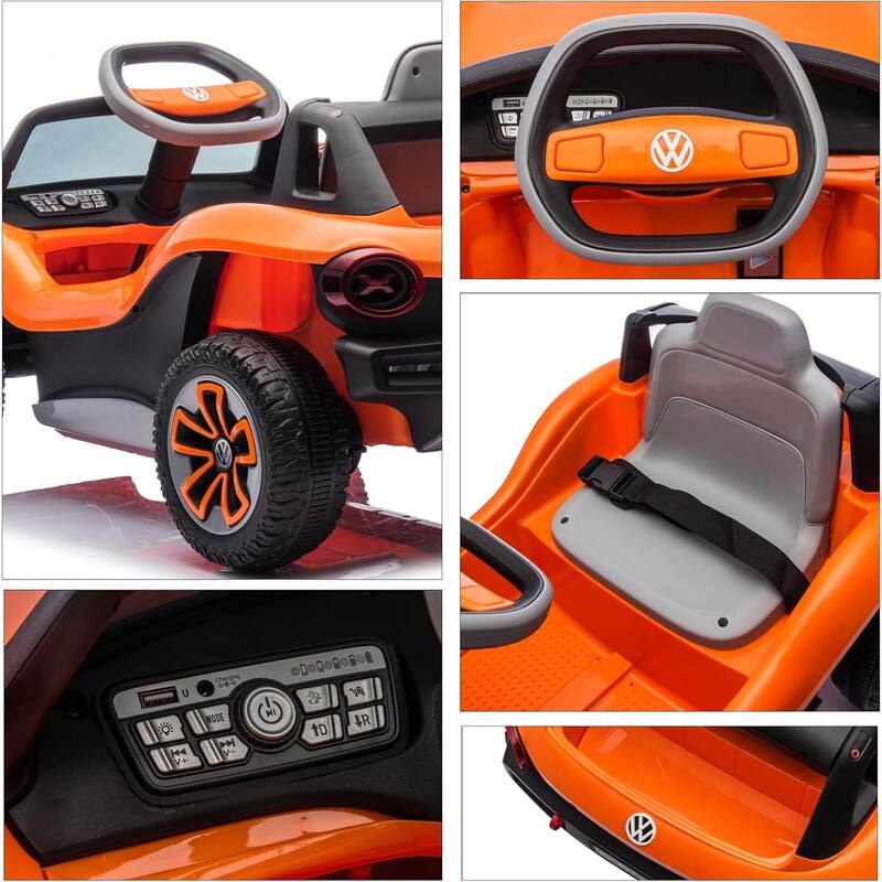 Licensed Volkswagen Kids Electric 12V Ride-On Car with Remote Control