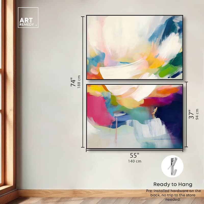 Riot of Color I Canvas Set of 2 by Art Remedy