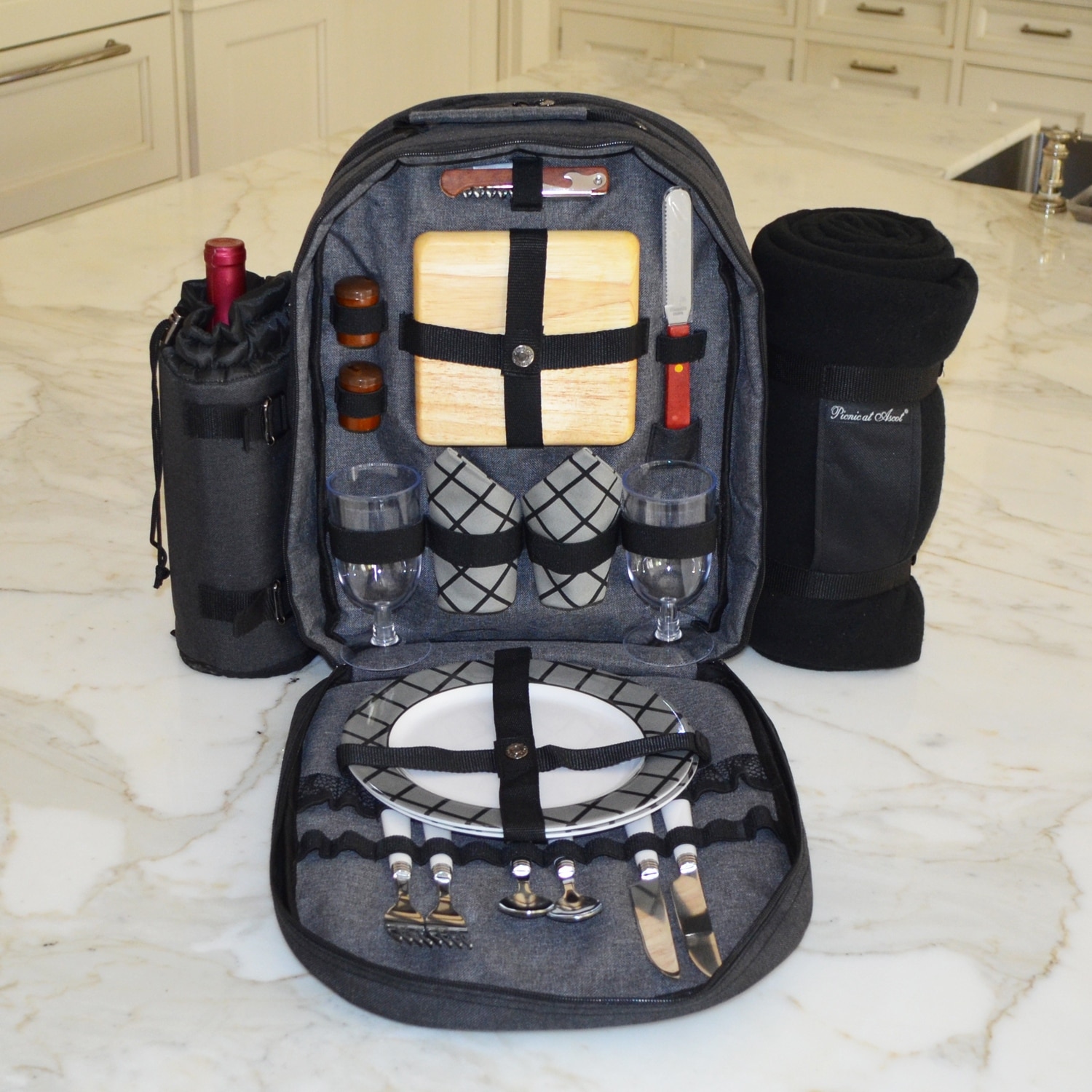 Picnic at Ascot - Two 2 Person Picnic Backpack with Blanket 